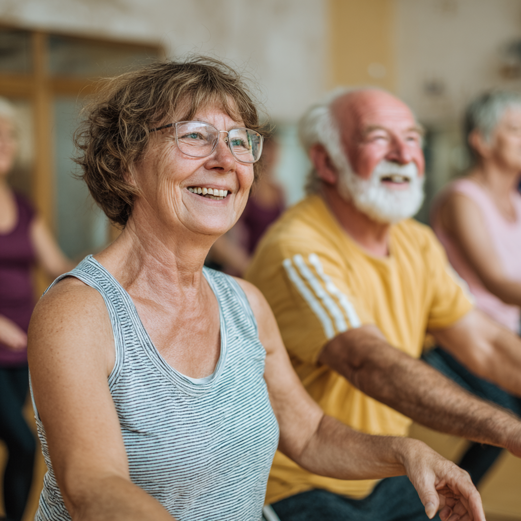 Hungarian fitness enthusiasts using specialized training equipment in different zones, showcasing variety of exercises and age groups